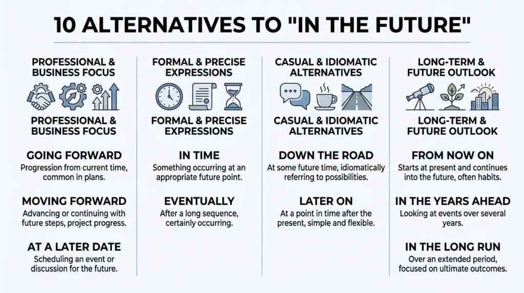 10 alternatives to say in the future