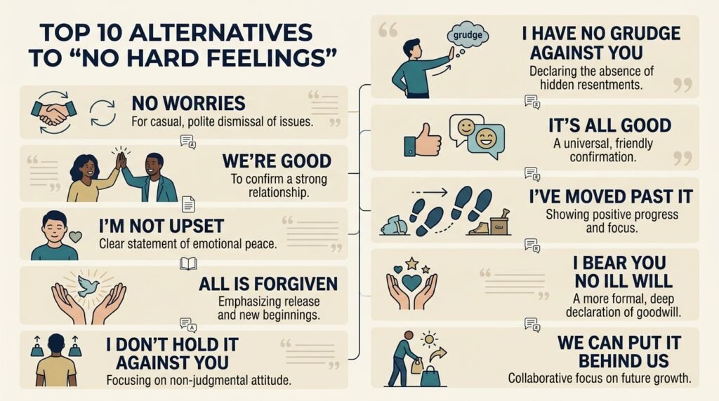 10 alternatives to say no hard feelings in different situations