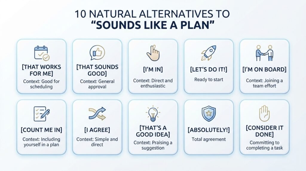 10 alternatives to sounds like a plan in English