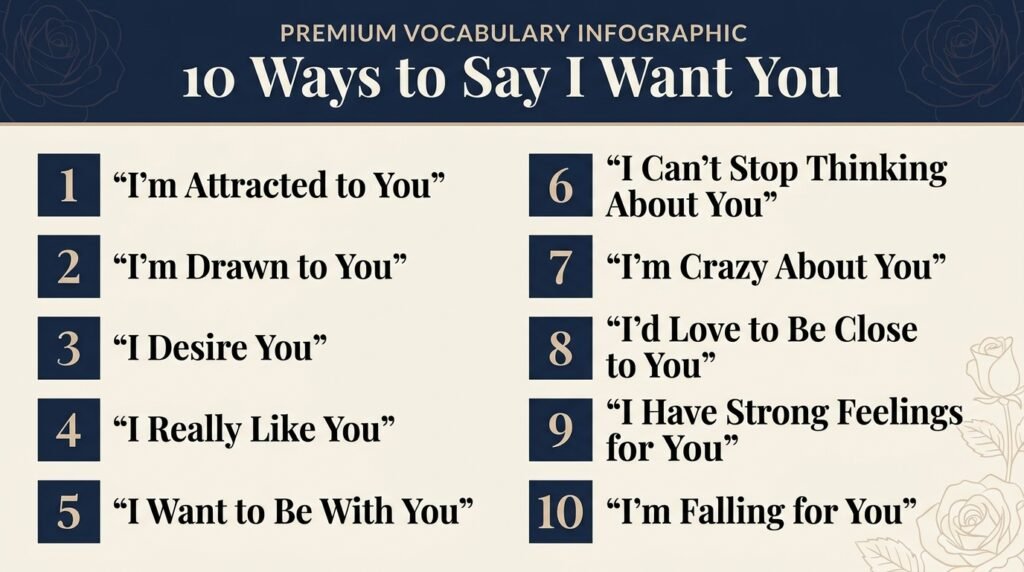 10 romantic ways to say I want you