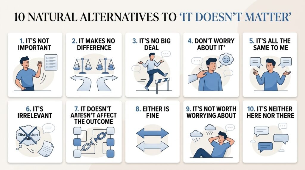 10 ways to say it doesn't matter in English
