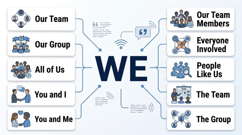 10 ways to say we including our team and all of us