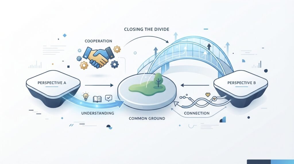 Visual guide showing alternatives to bridging the gap