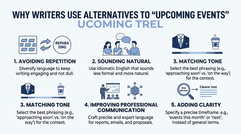 Benefits of using alternatives to upcoming events