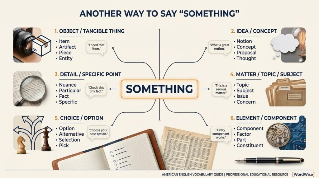 Meaning of another way to say something with common vocabulary alternatives