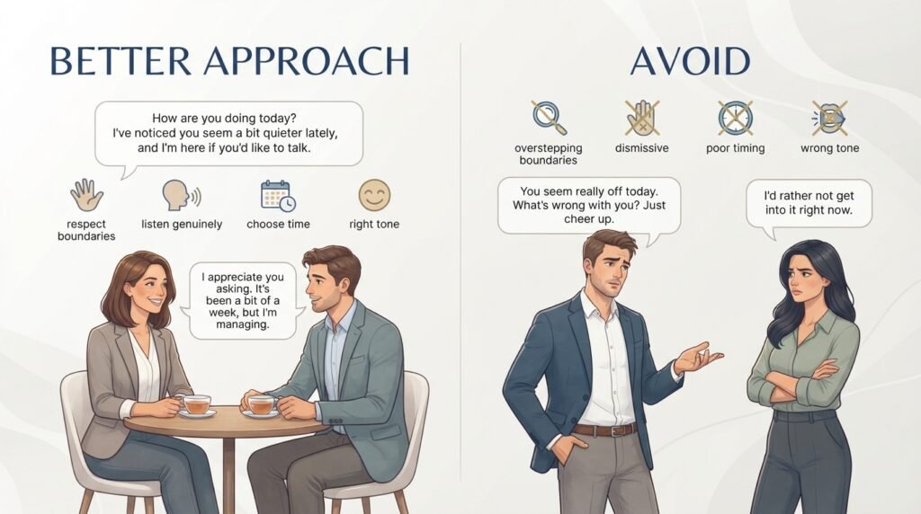 Common mistakes when asking someone how they are feeling