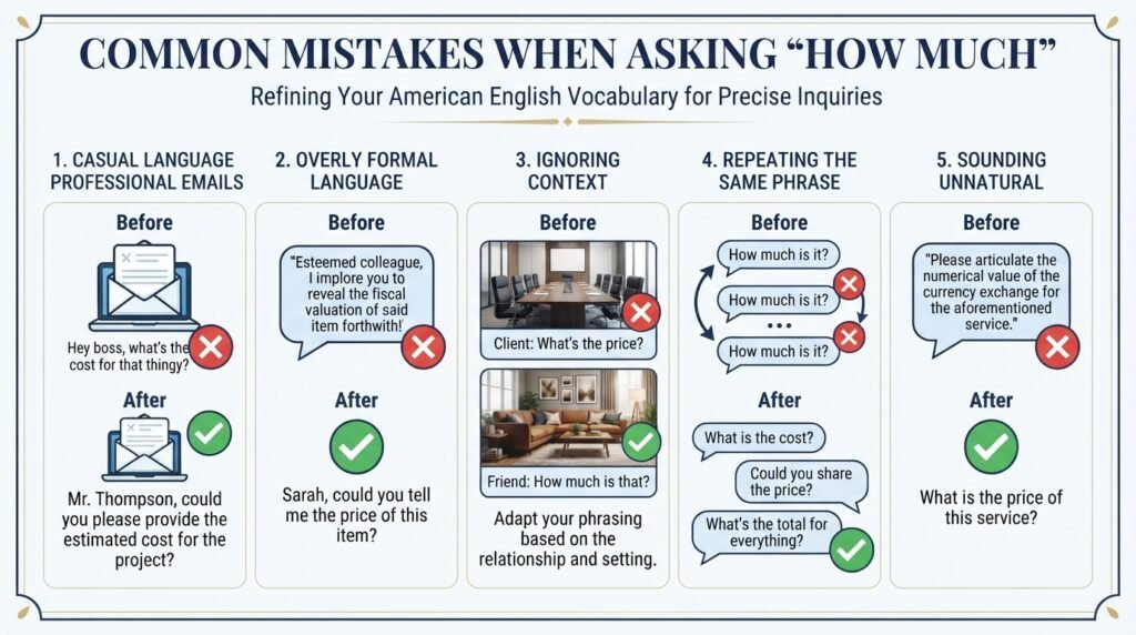 Common mistakes when using alternatives to how much