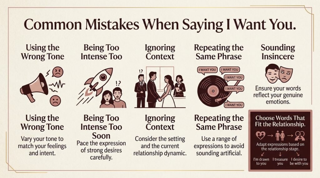 Common mistakes when choosing alternatives to I want you