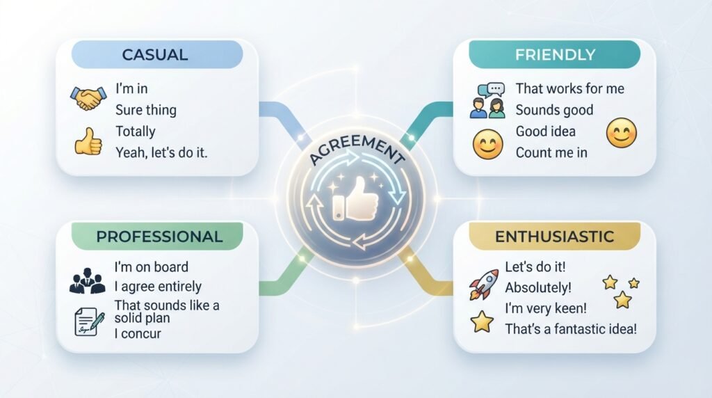 Different ways to express agreement in English