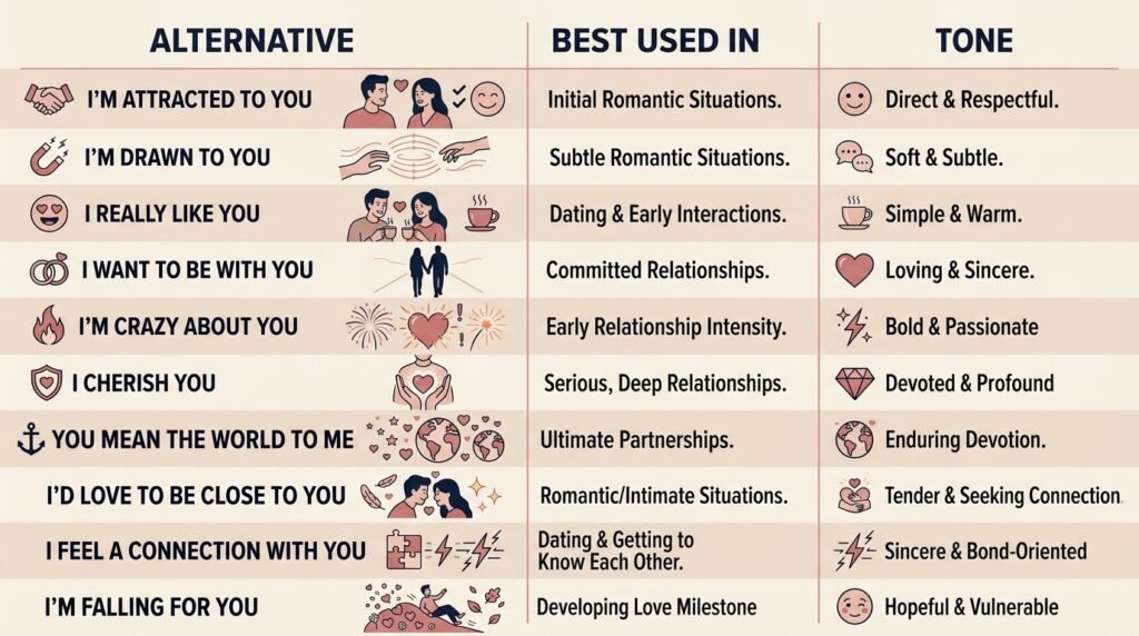 Comparison of romantic alternatives to I want you