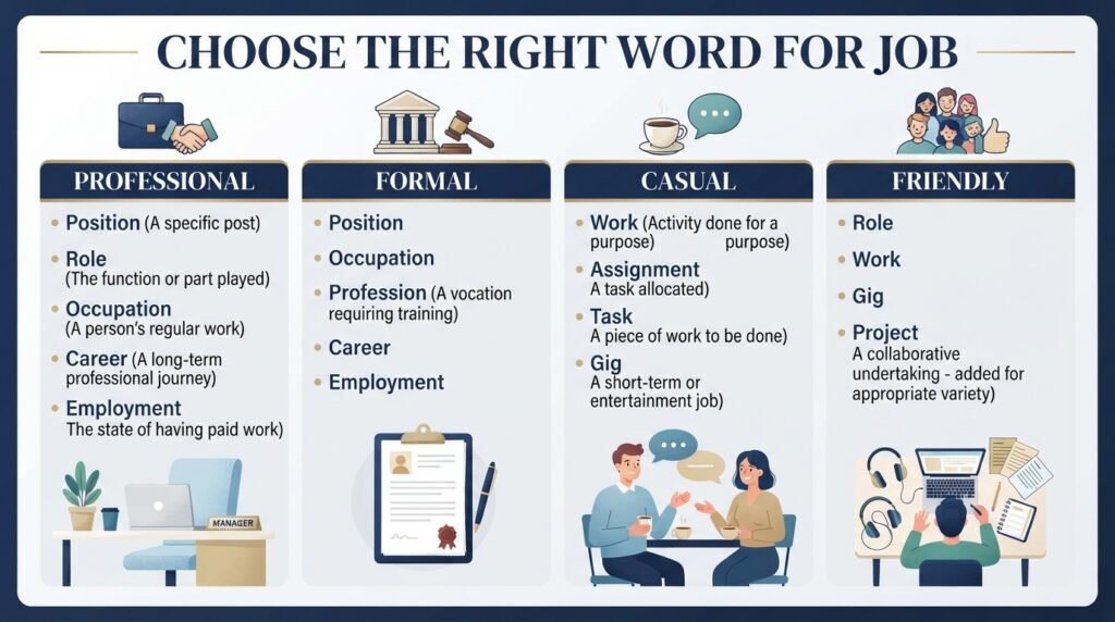 Comparison of job synonyms by tone and context