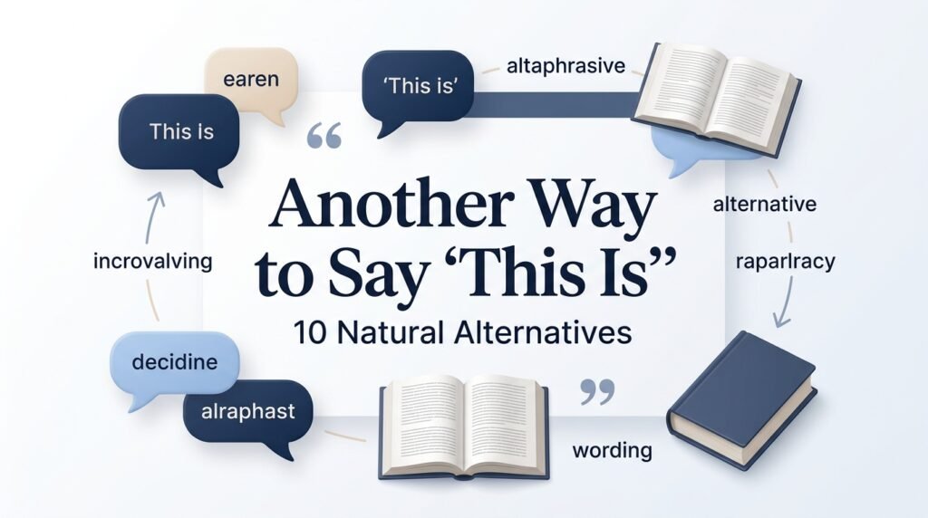 Meaning of another way to say this is with paraphrasing examples