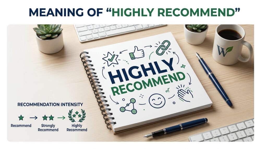 Meaning of highly recommend and how the phrase is used