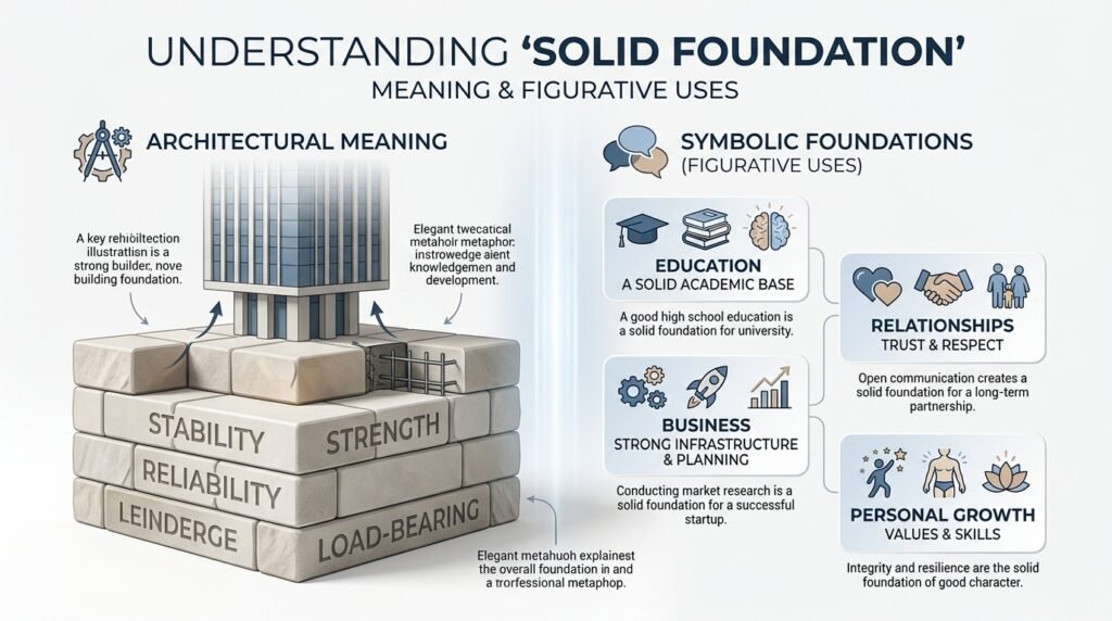 Meaning of solid foundation in education business and relationships