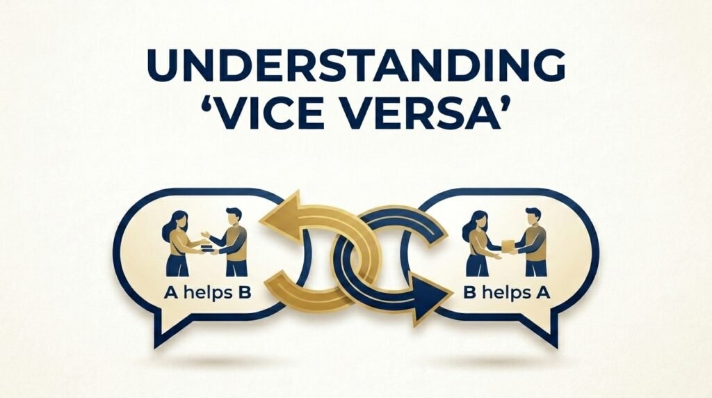Visual explanation of the meaning of vice versa