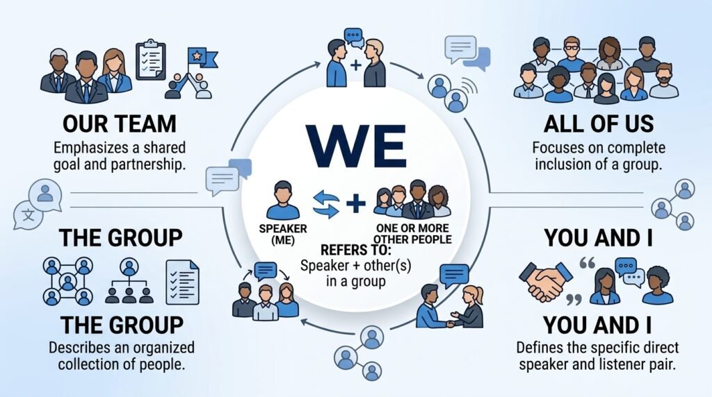 Meaning of “we” and common alternatives in English
