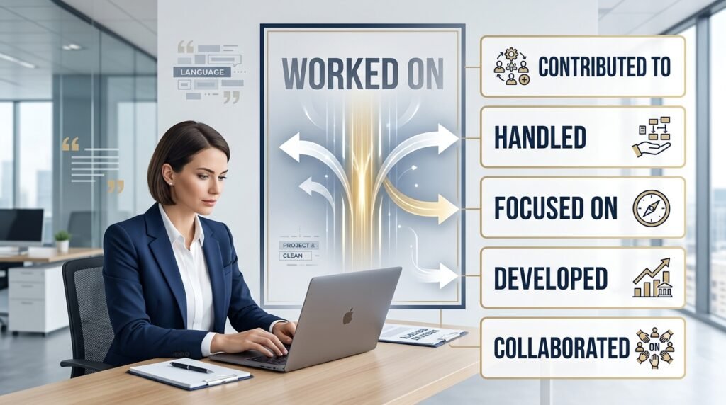Meaning of worked on and common professional alternatives