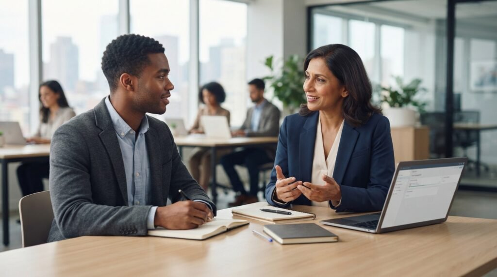 Professional communication between an employee and manager