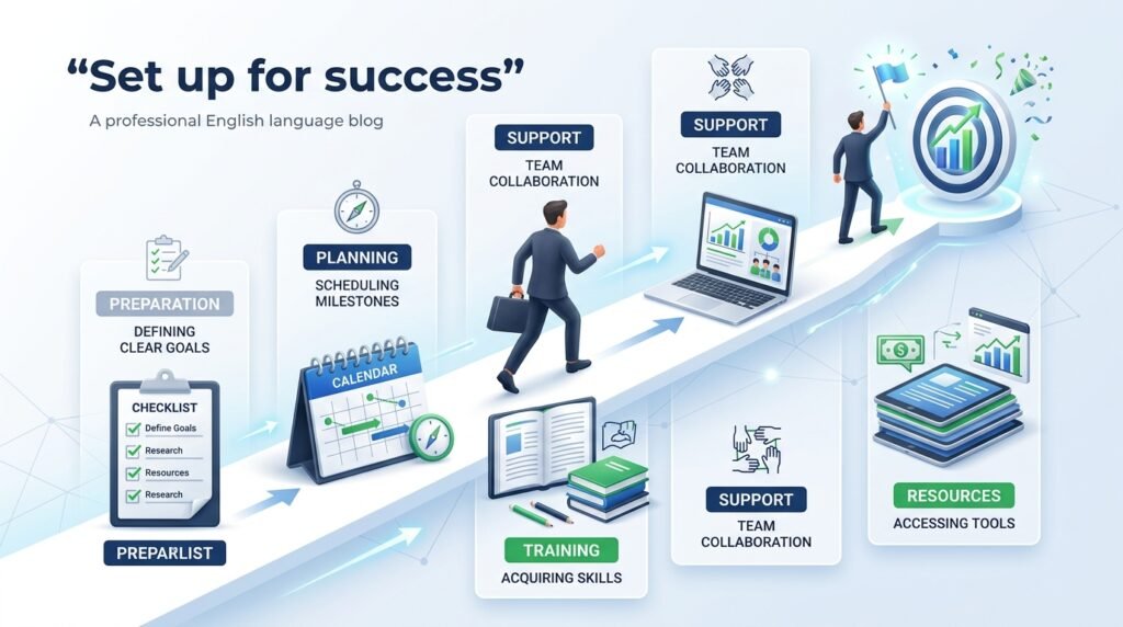 Meaning of set up for success and preparation for achievement