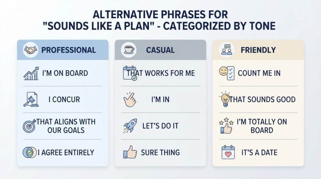 Comparison of sounds like a plan alternatives by tone
