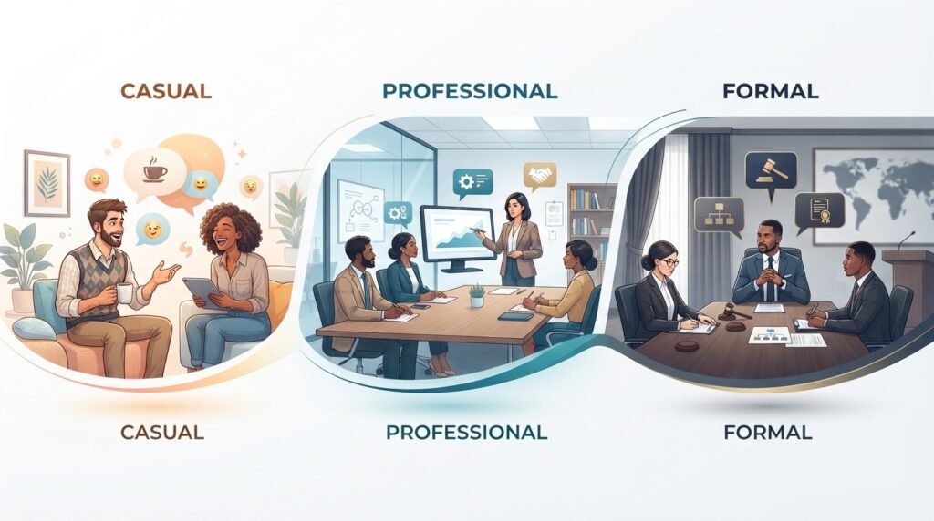 Comparison of professional and casual alternatives to stand out