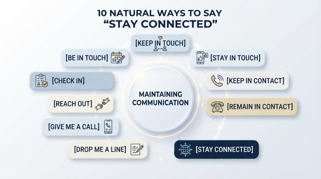 Infographic showing alternatives to stay connected