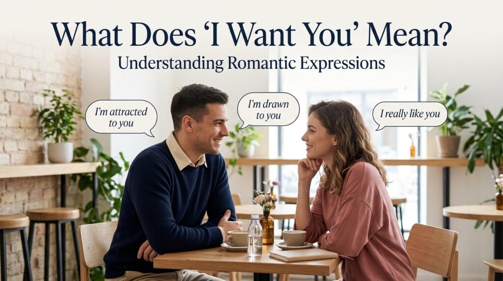 Meaning of I want you and common romantic expressions