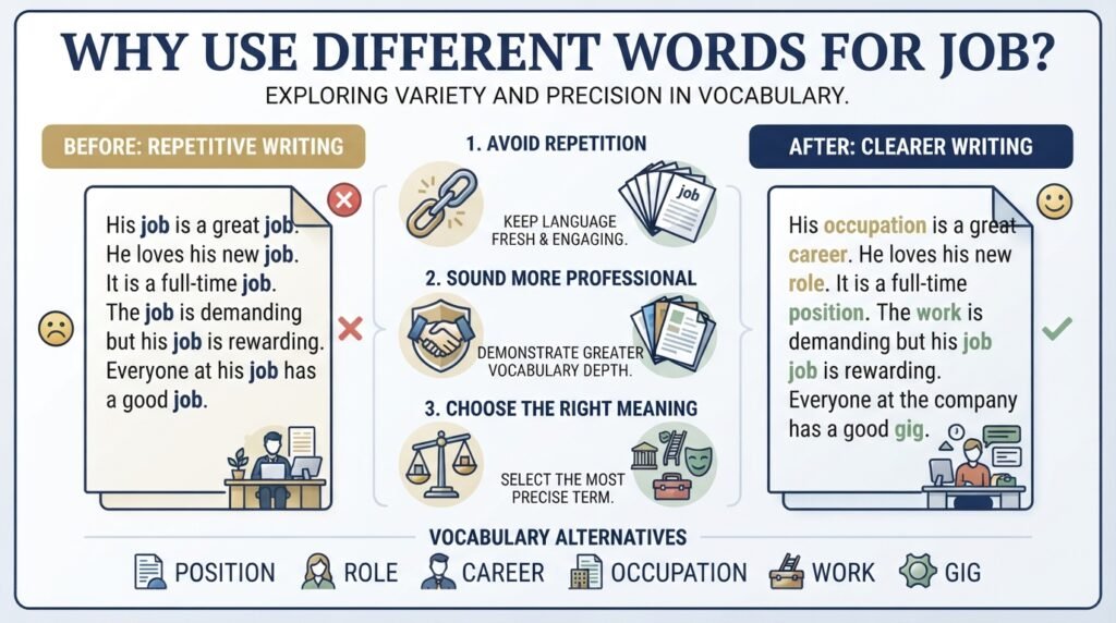 Benefits of using different words for job