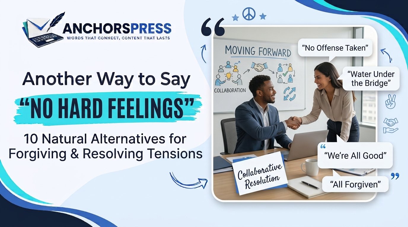 another way to say no hard feelings