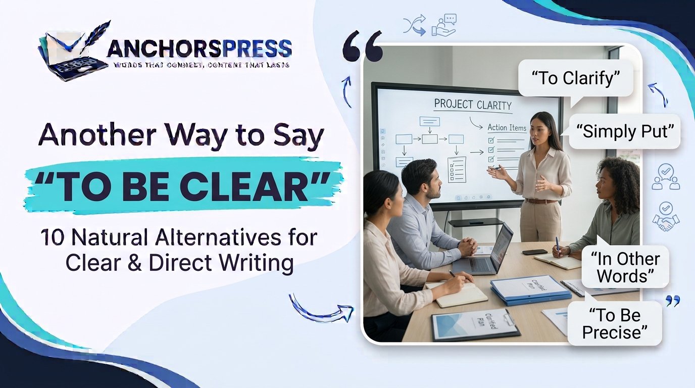 another way to say to be clear