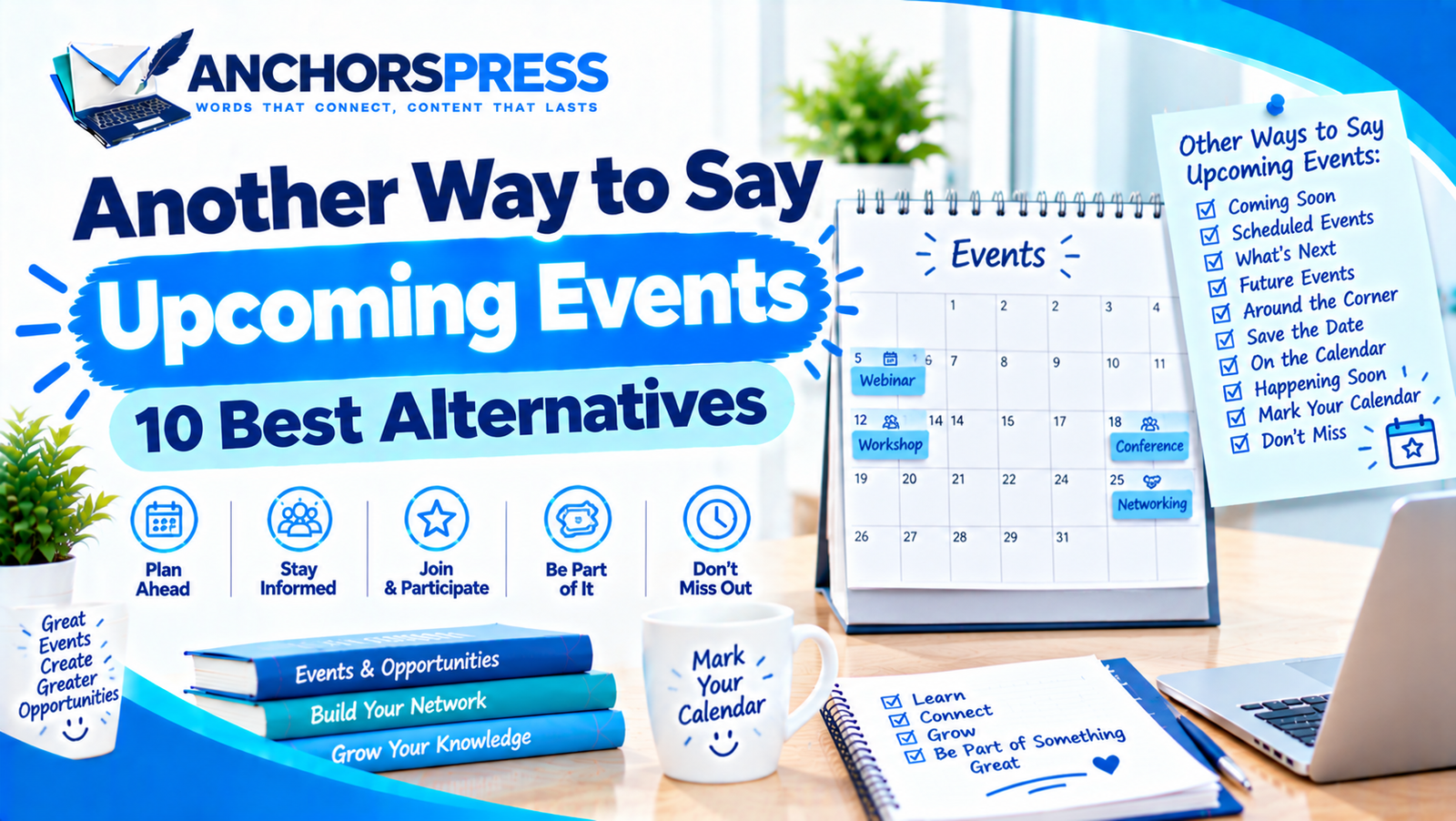 another way to say upcoming events