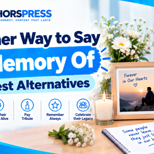 another way to say in memory of